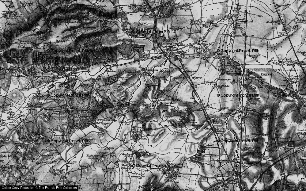 Old Map of Meppershall, 1896 in 1896