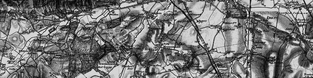 Old map of Meppershall in 1896