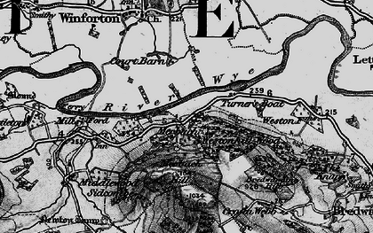 Old map of Merbach in 1896