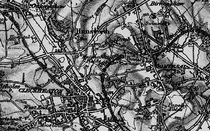 Old map of Merchant Fields in 1896