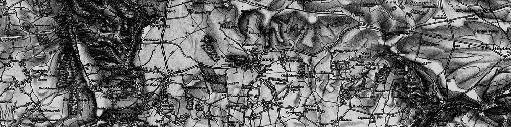 Old map of Mere in 1898