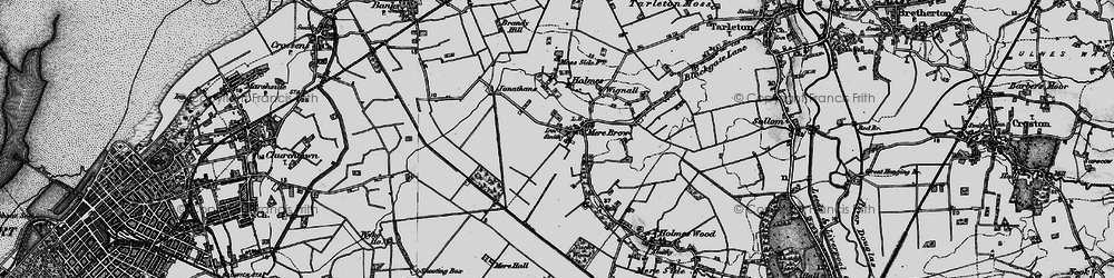 Old map of Mere Brow in 1896