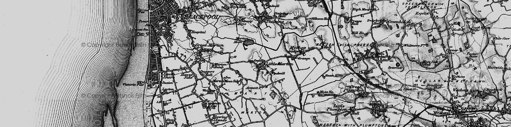 Old map of Mereside in 1896