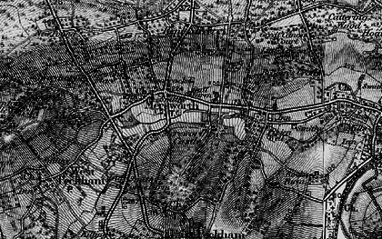 Old map of Mereworth in 1895