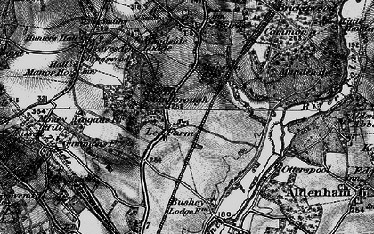 Old map of Meriden in 1896