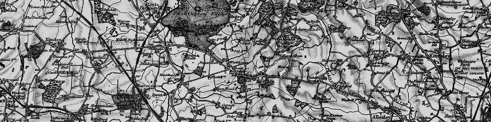 Old map of Meriden in 1899