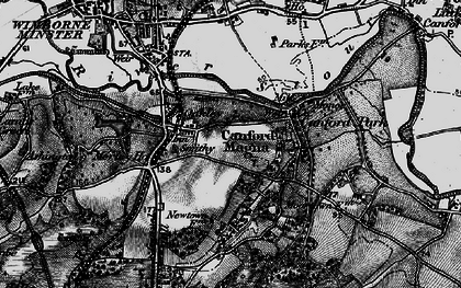 Old map of Merley in 1895