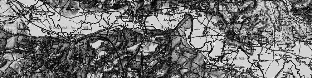 Old map of Merley in 1895