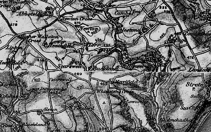 Old map of Whitestone Cross in 1897