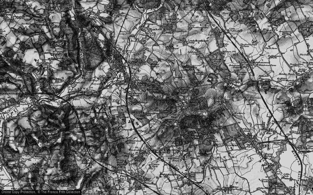 Old Map of Merry Hill, 1896 in 1896