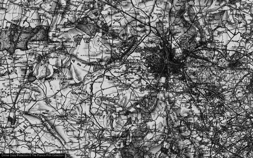 Old Map of Merry Hill, 1899 in 1899
