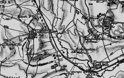 Old map of Merry Lees in 1899