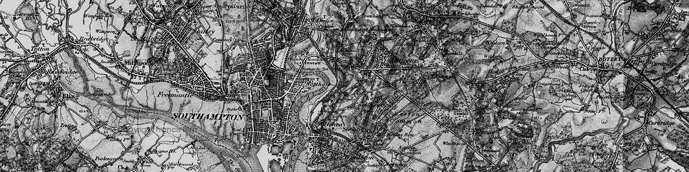 Old map of Merry Oak in 1895