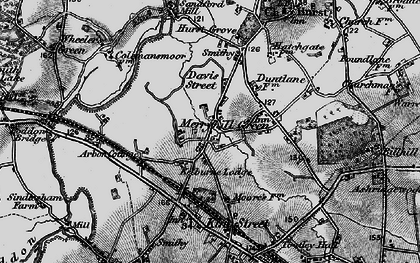 Old map of Merryhill Green in 1895