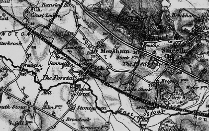 Old map of Mersham in 1895