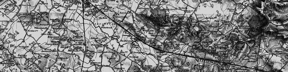 Old map of Mersham in 1895