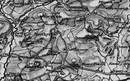 Old map of Merthyr in 1898