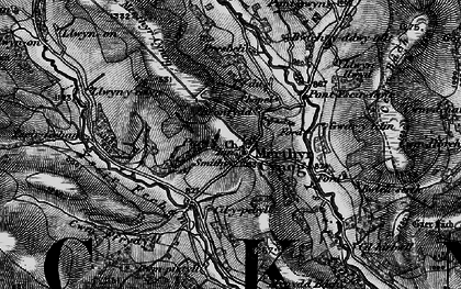 Old map of Merthyr Cynog in 1898