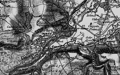 Old map of Merthyr Mawr in 1897