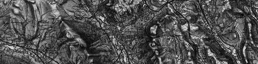 Old map of Merthyr Tydfil in 1898