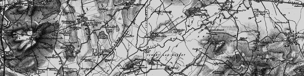 Old map of Merton in 1896