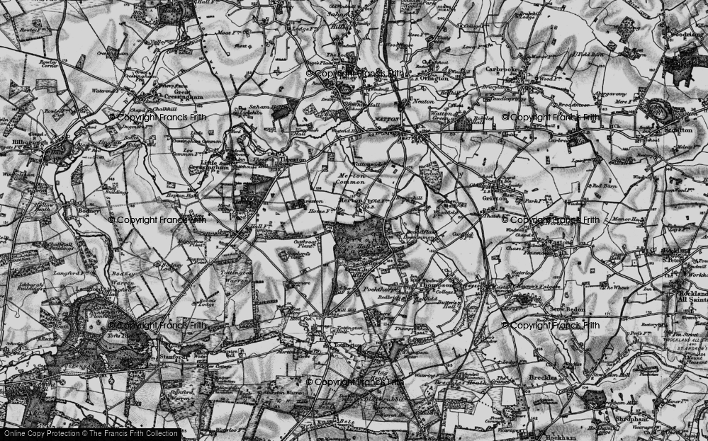 Old Map of Merton, 1898 in 1898