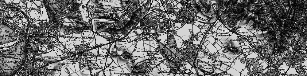 Old map of Merton Park in 1896