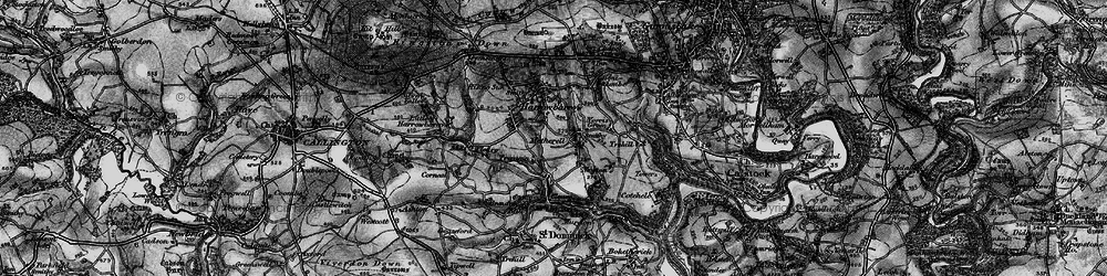 Old map of Treragin in 1896