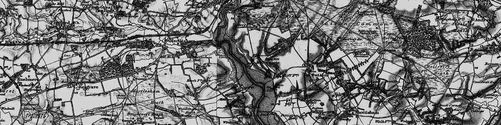 Old map of Methersgate in 1896