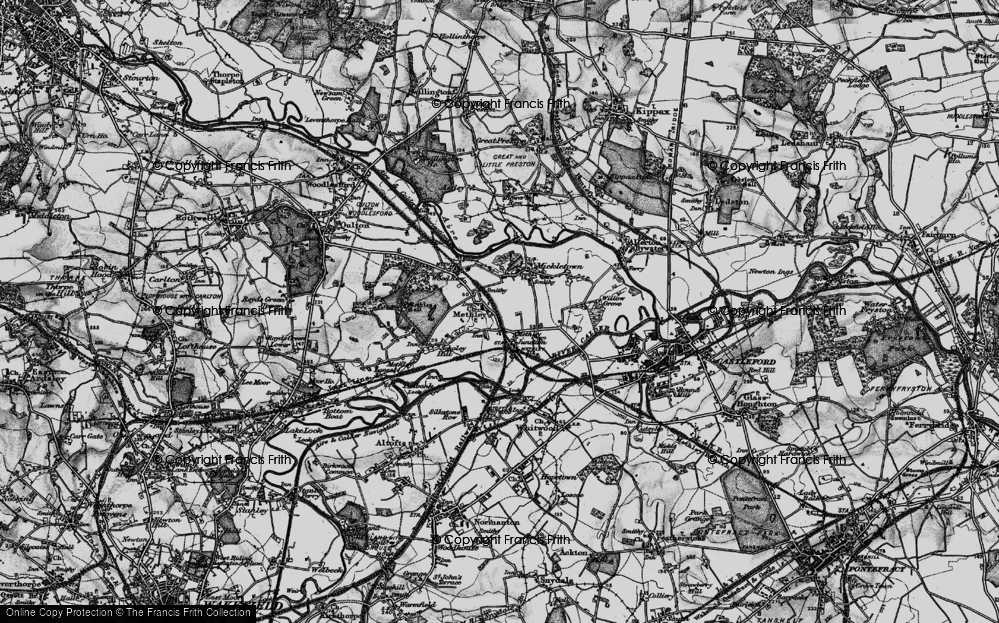 Old Map of Methley, 1896 in 1896
