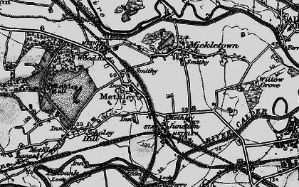Old map of Methley in 1896