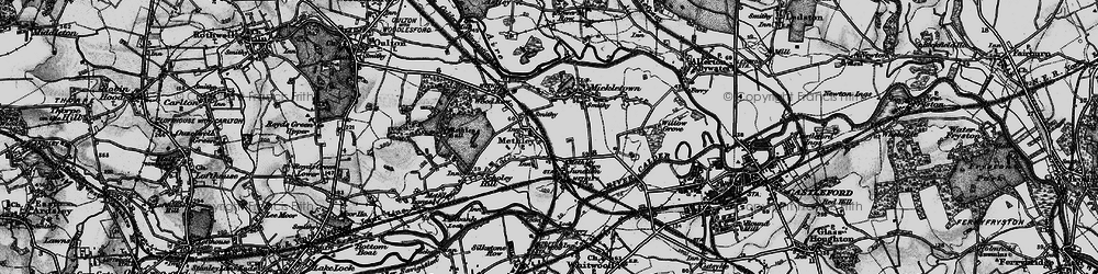 Old map of Methley in 1896