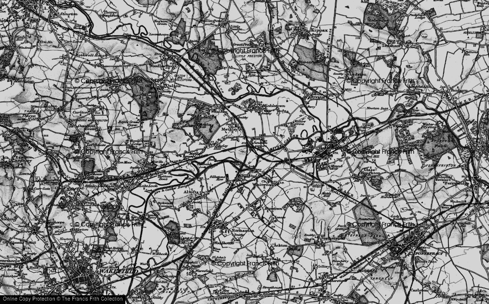 Old Map of Methley Junction, 1896 in 1896
