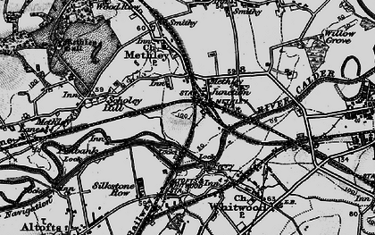 Old map of Methley Junction in 1896