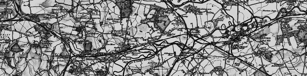 Old map of Methley Lanes in 1896