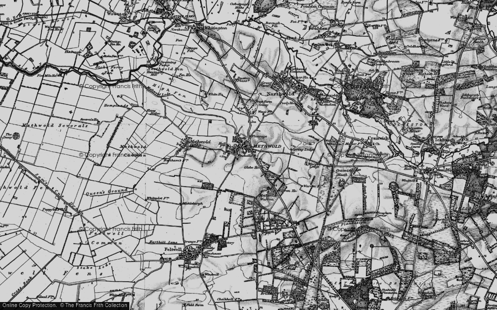 Old Map of Methwold, 1898 in 1898