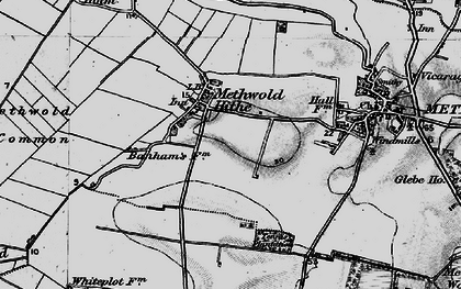 Old map of Methwold Hythe in 1898