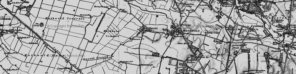Old map of Methwold Hythe in 1898