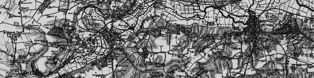 Old map of Mettingham in 1898