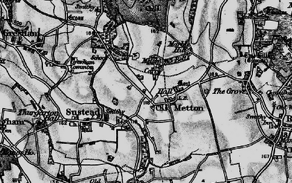 Old map of Metton in 1899