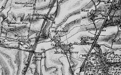 Old map of Micheldever in 1895
