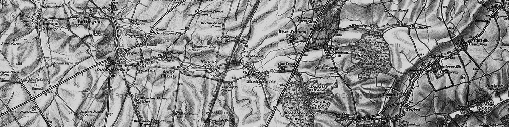 Old map of Micheldever in 1895