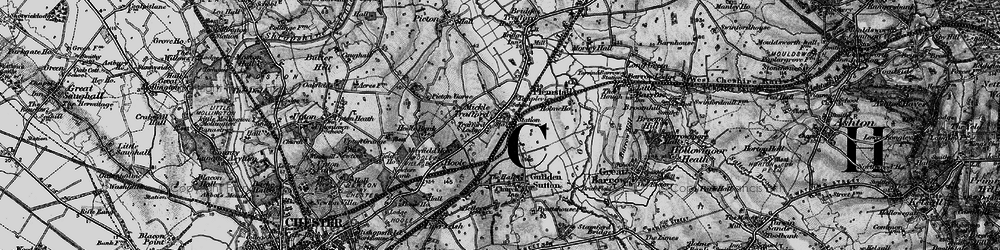 Old map of Mickle Trafford in 1896