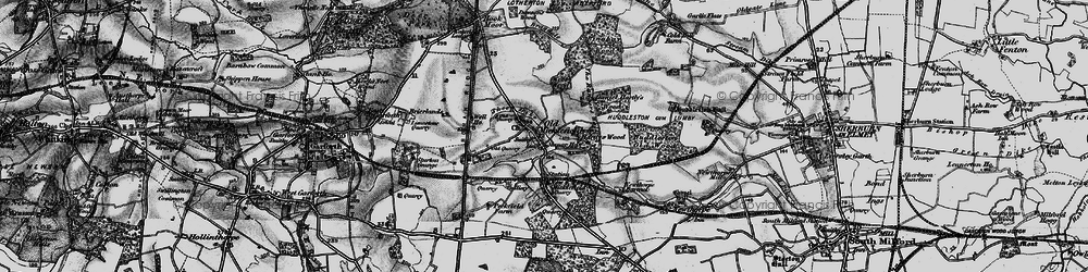 Old map of Micklefield in 1896