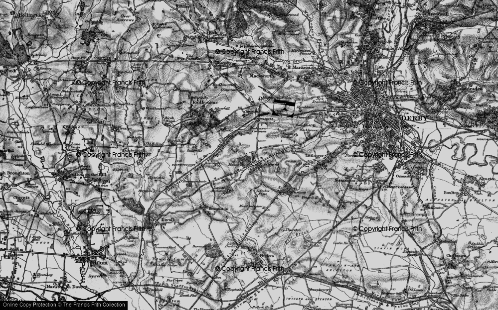 Old Map of Mickleover, 1895 in 1895