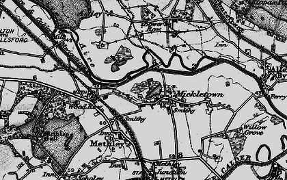 Old map of Mickletown in 1896
