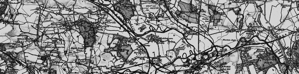 Old map of Mickletown in 1896