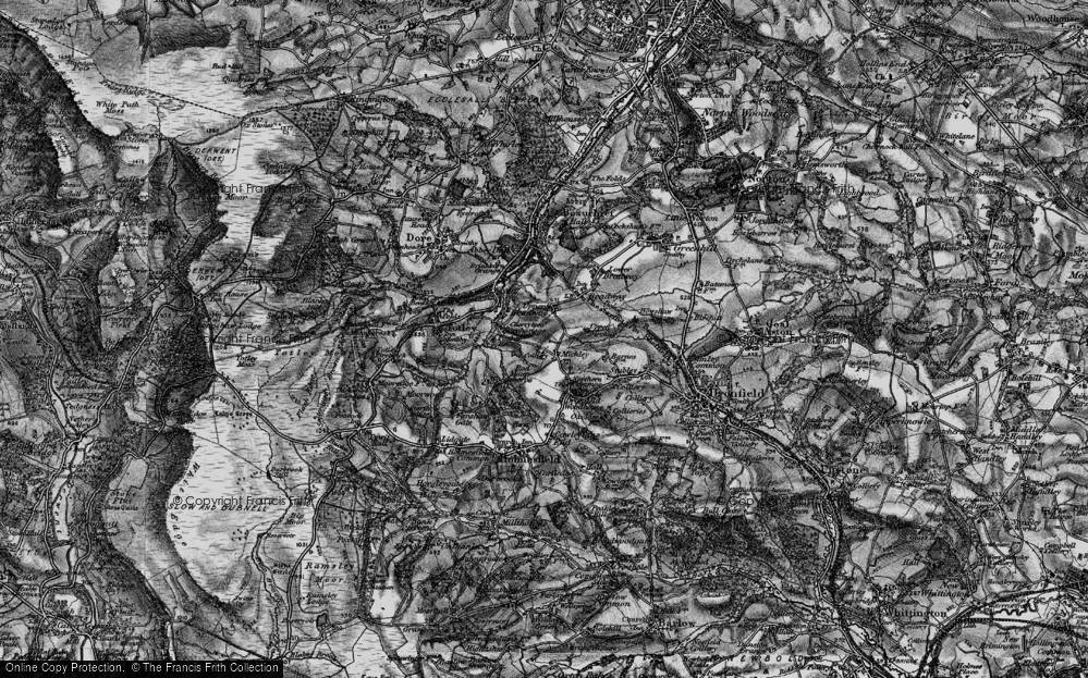 Old Map of Historic Map covering Sheffield Country Walk in 1896