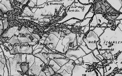 Old map of Mickley in 1897