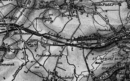 Old map of Mid Wilts Way in 1898